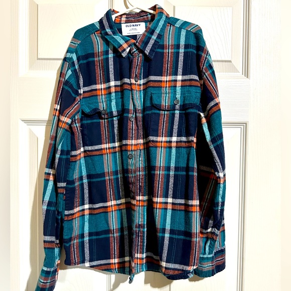 Old Navy Other - Old Navy Soft-Brushed Flannel Pocket Shirt for Boys LARGE